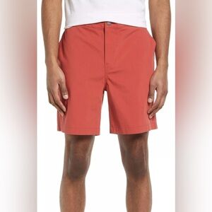 Treasure & Bond Men’s Elastic Waist Shorts Slim Fit in Orange Size XL NWOT
